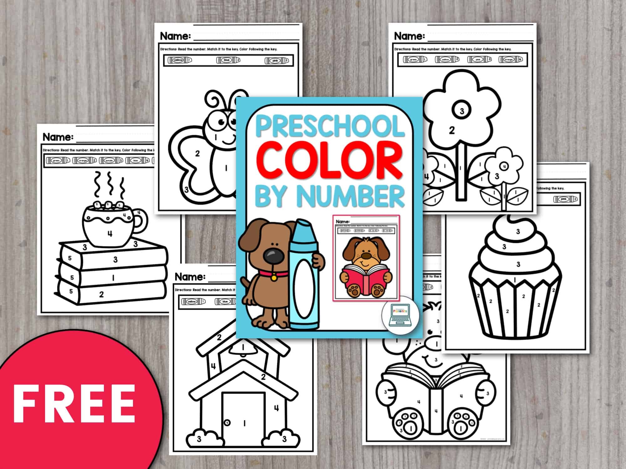 Preschool Easy Color By Number 1 5 Printable Parents