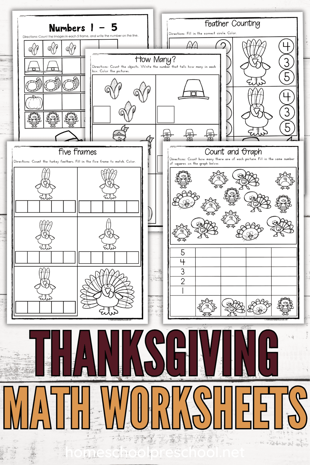 Free Printable Thanksgiving Math Worksheets For Kindergarten