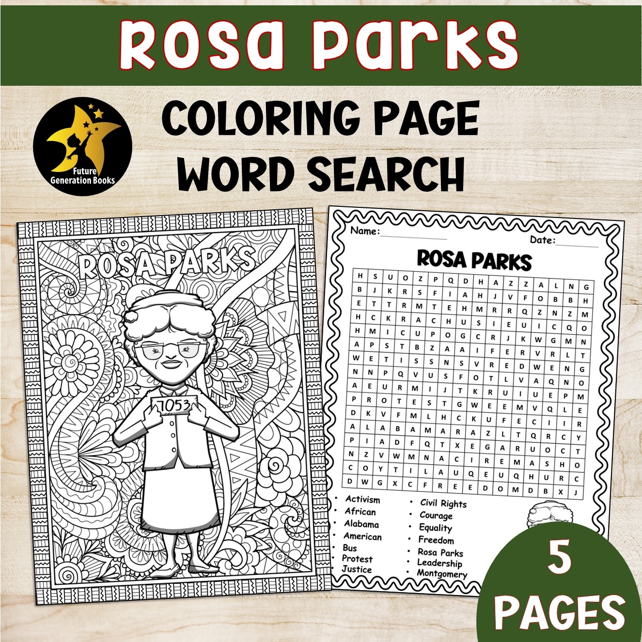 Rosa Parks Day Activities 2nd Grade Word Search Coloring Page Worksheets Black History Month Made By Teachers