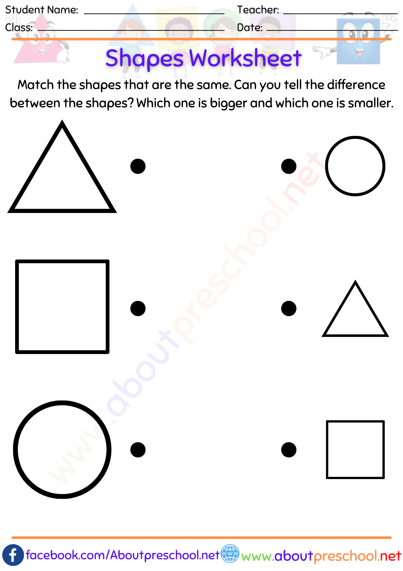Shapes Printable Worksheets