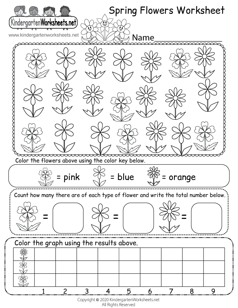 Spring Flowers Worksheet Free Printable Digital PDF