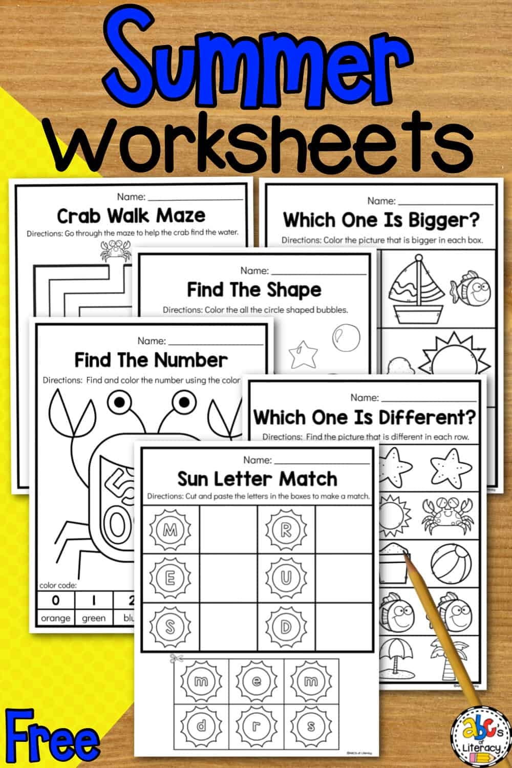 Summer Preschool Worksheets