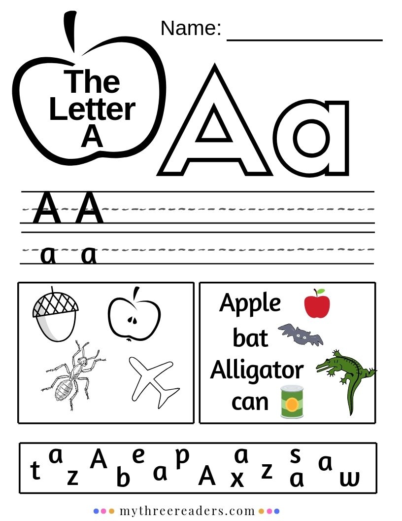 Free Printable Letter A Worksheet