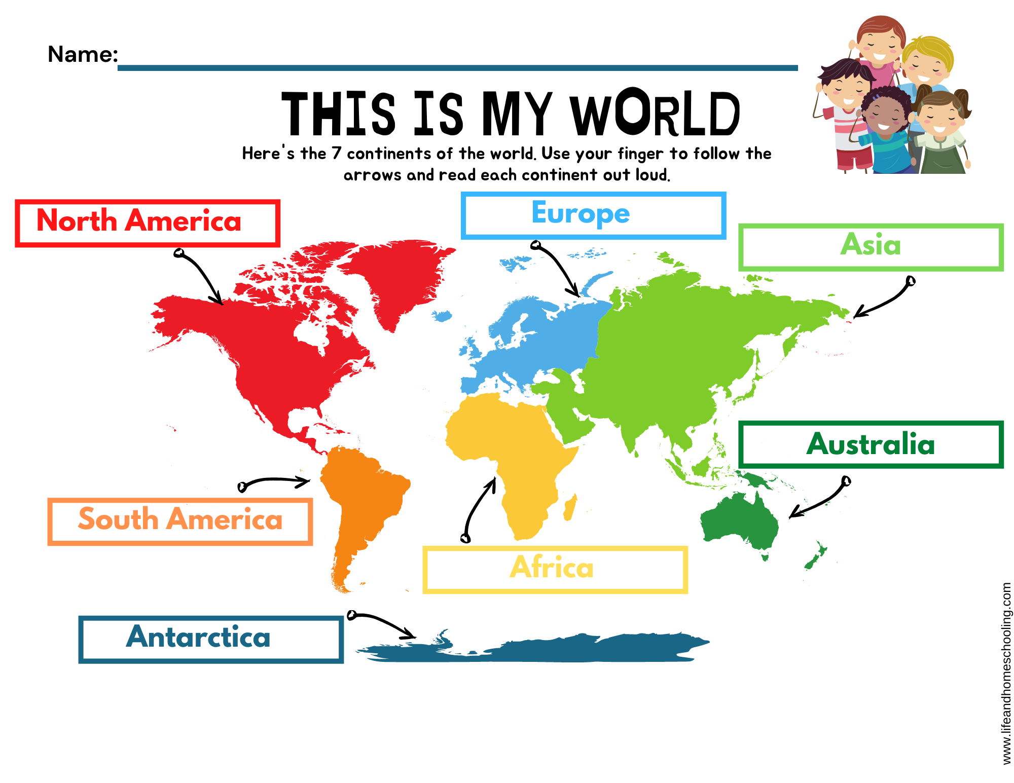 The 7 Continents Printable Activity Made By Teachers