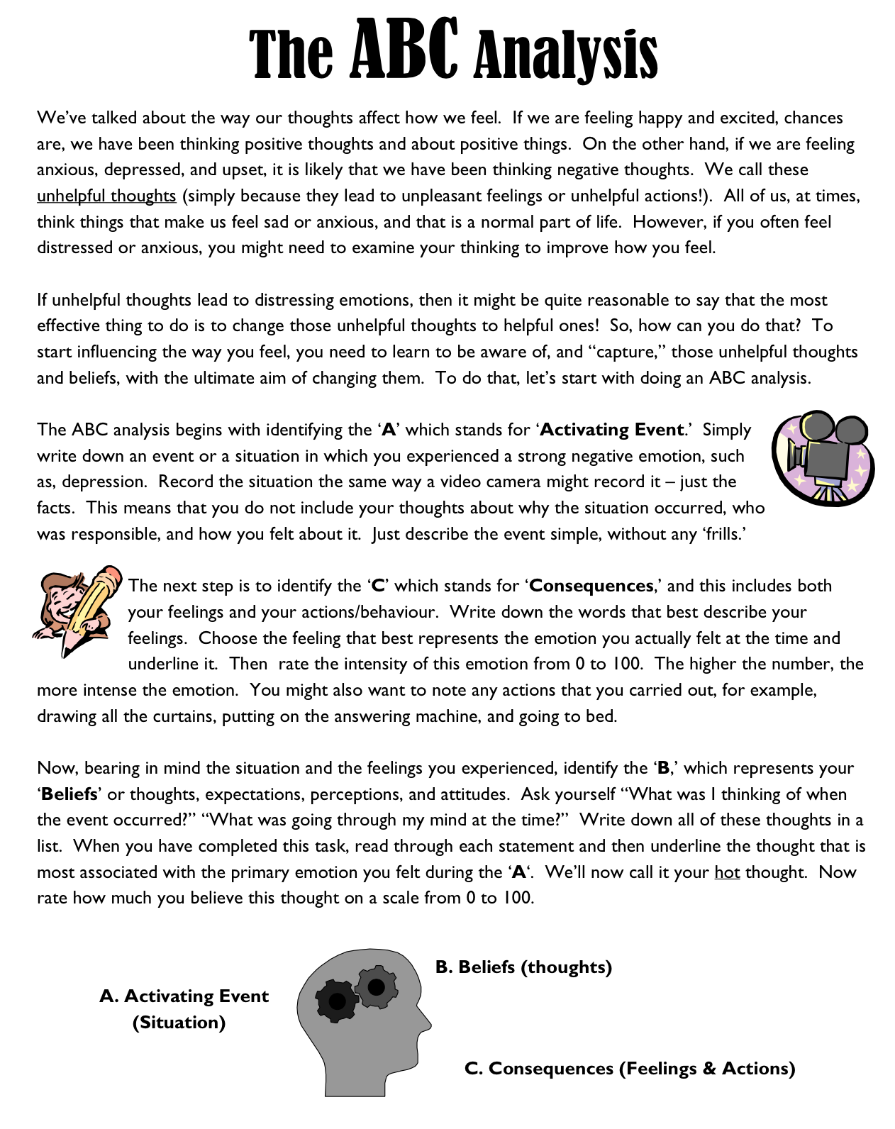 Printable Abc Model Worksheet