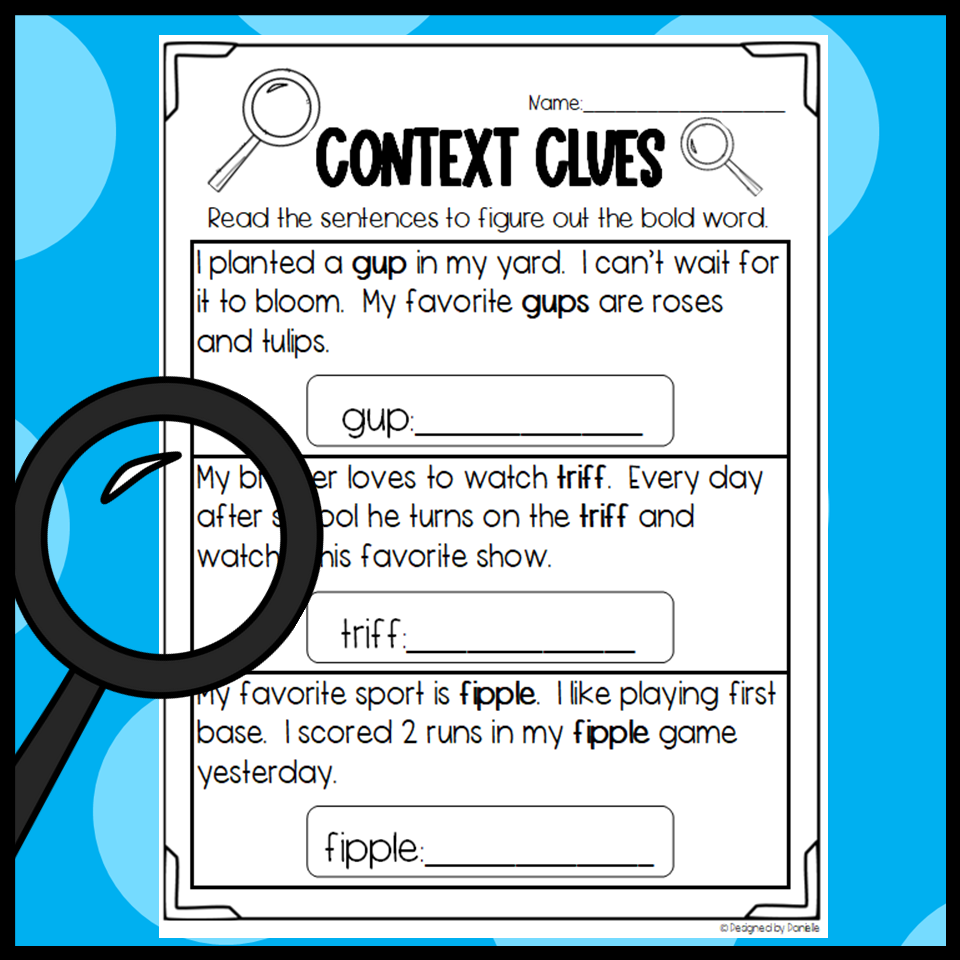 Free Printable Context Clues Worksheets