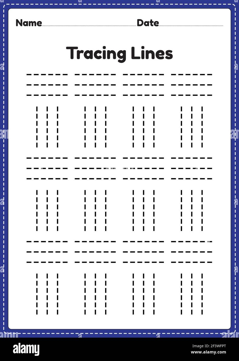 Worksheet Tracing Lines Hi res Stock Photography And Images Alamy