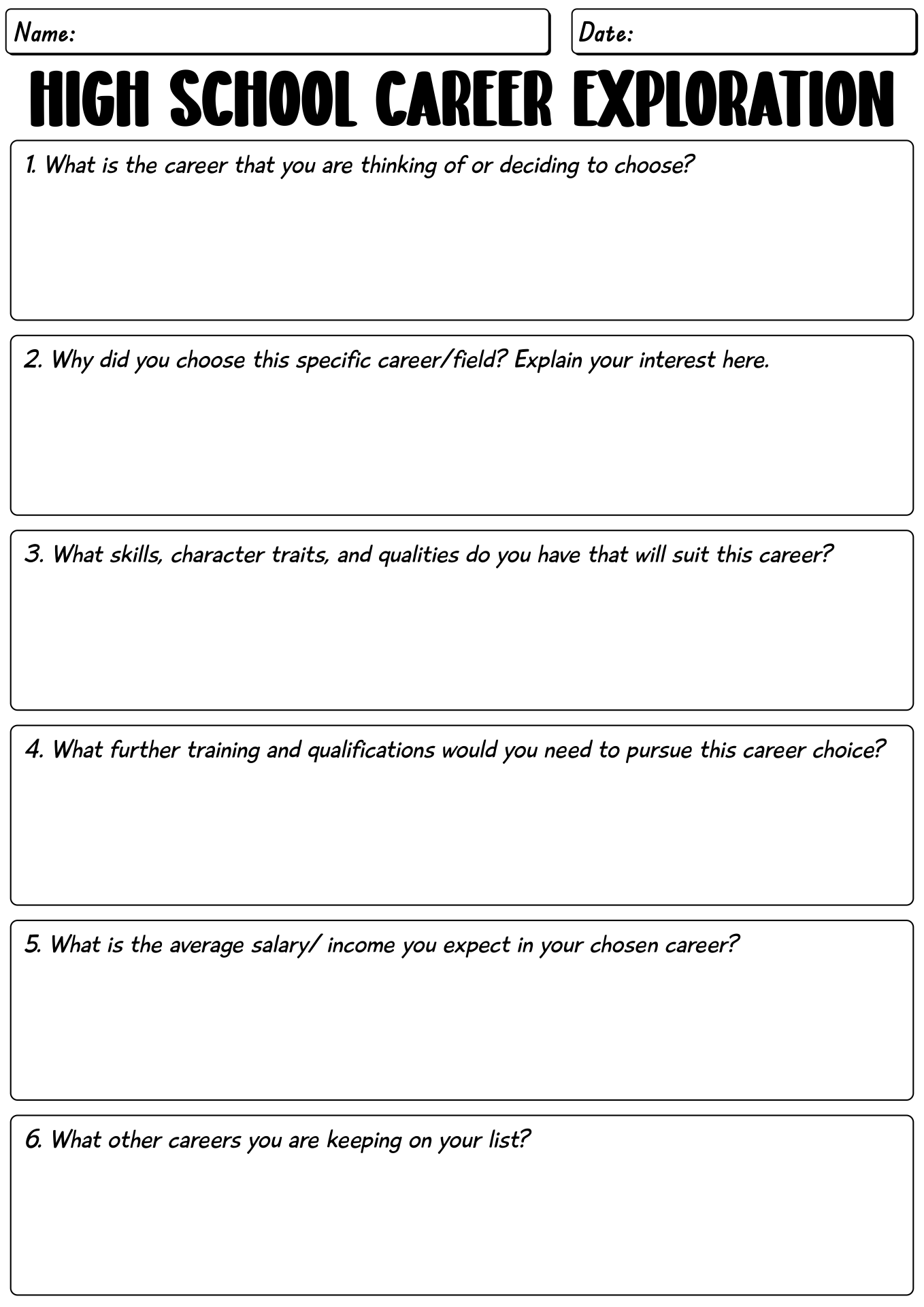 13 Career Activities Worksheets Free PDF At Worksheeto