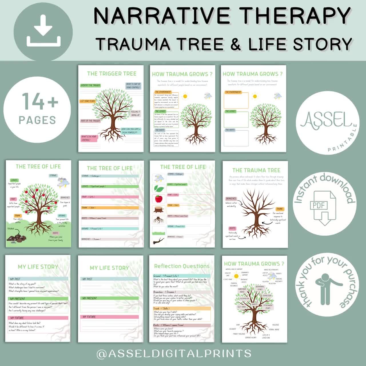 14 Narrative Therapy Life Story Worksheet Tree Of Life Worksheets Trauma Therapy Worksheets Anxiety Worksheet Psychology Resources emdr Etsy UK 14 Narrative Therapy Life Story Worksheet Tree Of Life Worksheets Trauma Therapy Worksheets Anxiety Worksheet Psychology Resources emdr Etsy UK