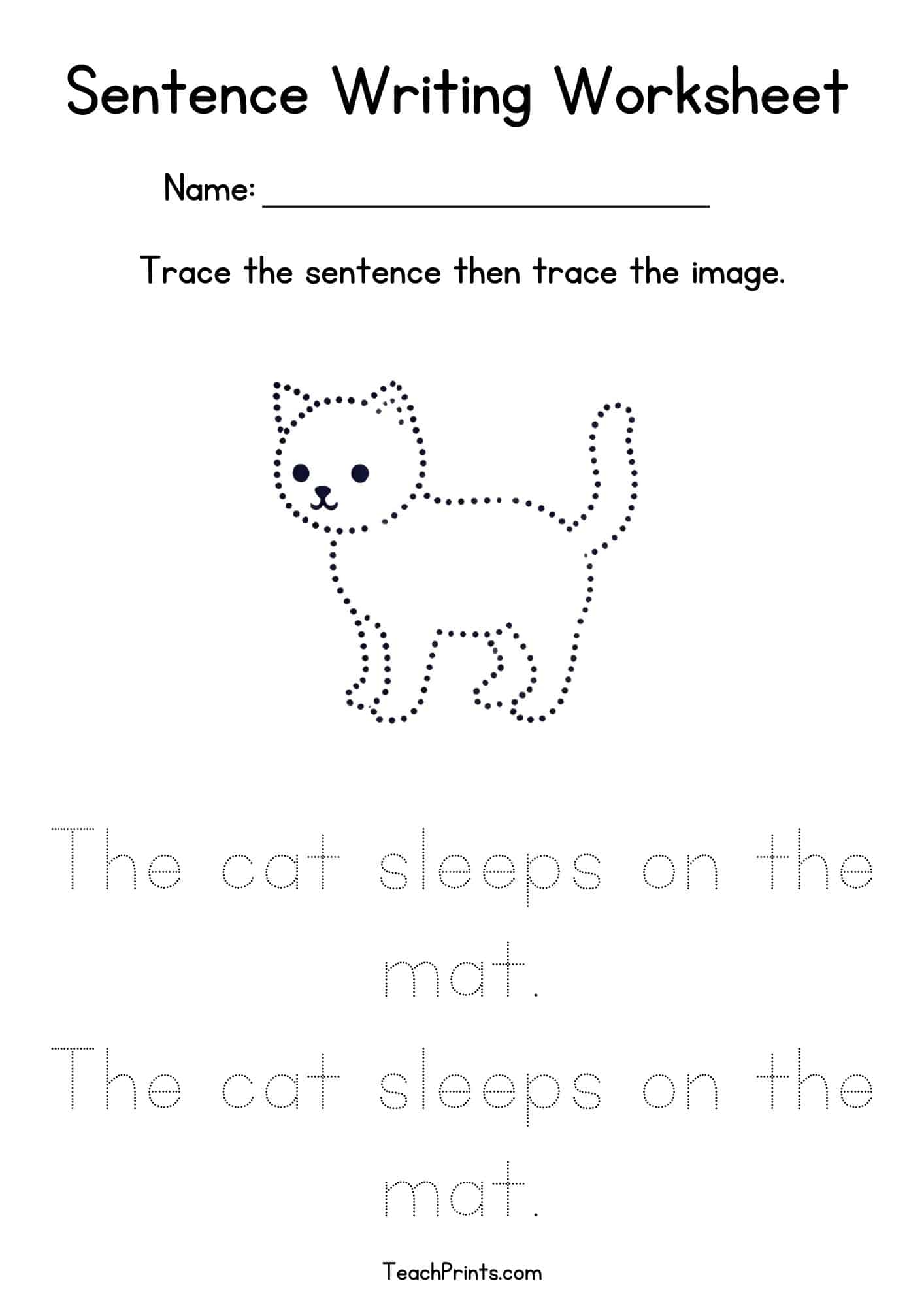 17 Sentence Practice Worksheets Free To Print Teach Prints