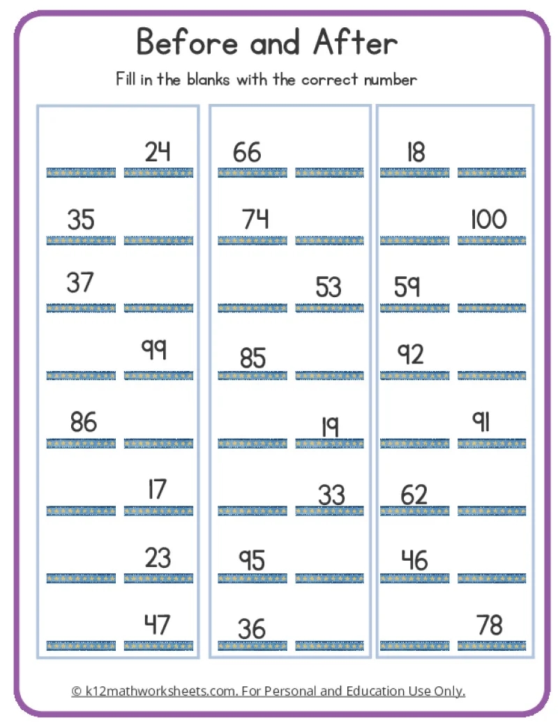 1st Grade Counting Worksheets