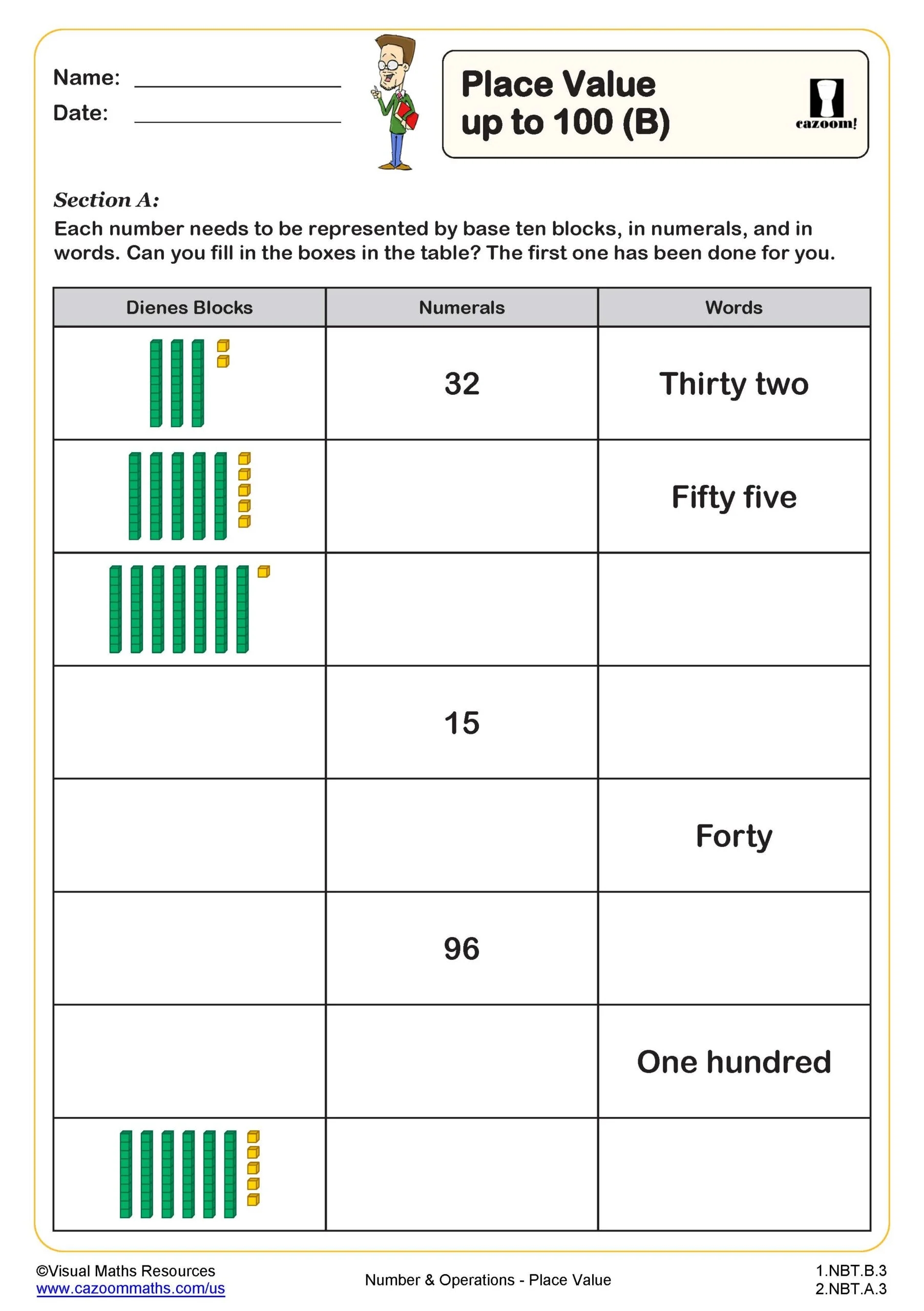 Math Worksheets For 1st Graders Printable