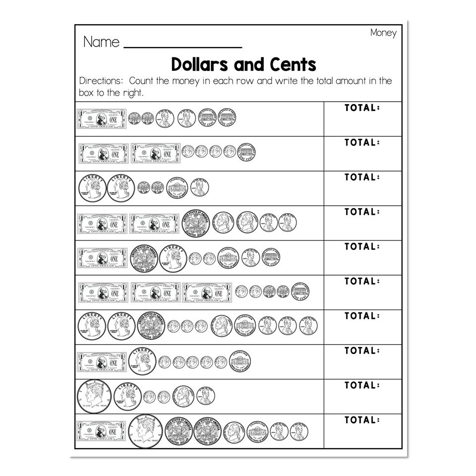 2nd Grade Math Worksheets Money Counting Money Dollars And Cents Lucky Little Learners 2nd Grade Math Worksheets Money Counting Money Dollars And Cents Lucky Little Learners