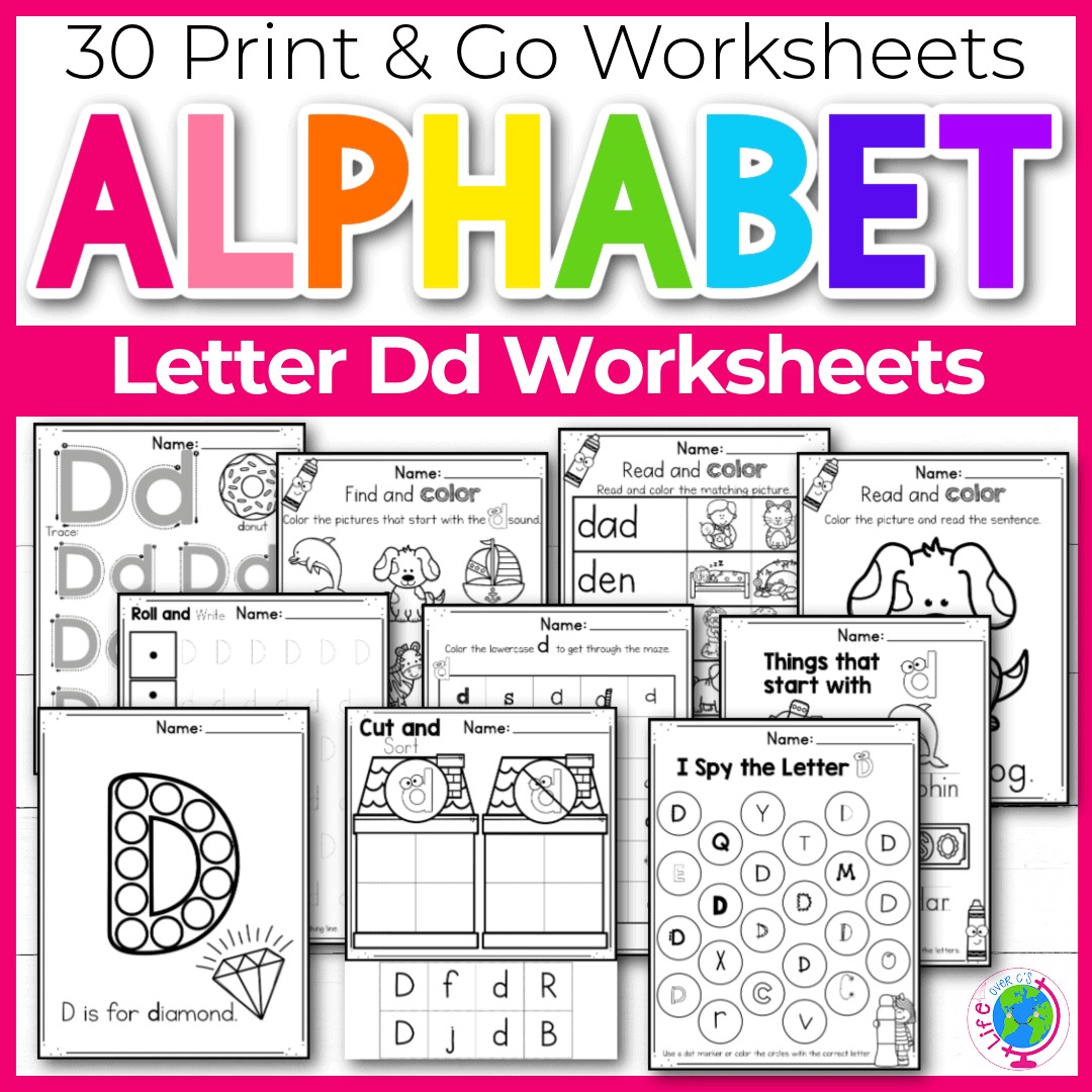 30 Free Printable Letter D Alphabet Worksheets For Kids