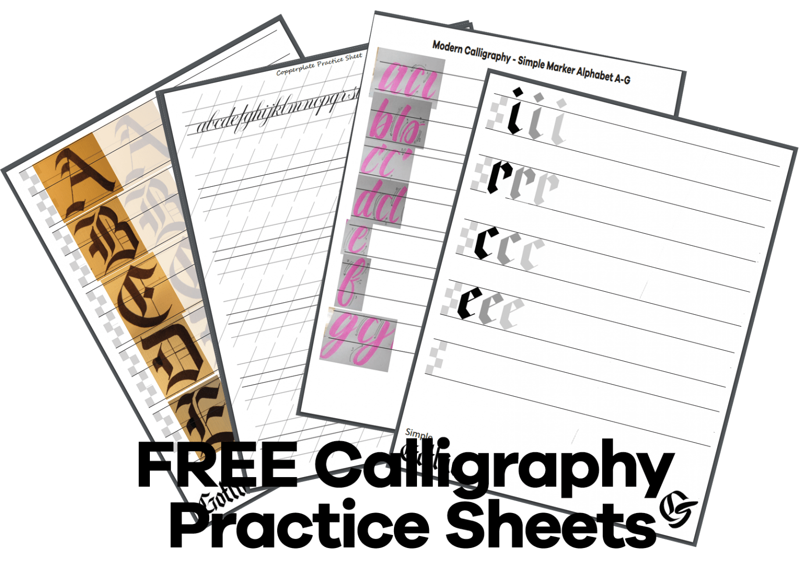 4 Free Printable Calligraphy Practice Sheets PDF Download Calligrascape