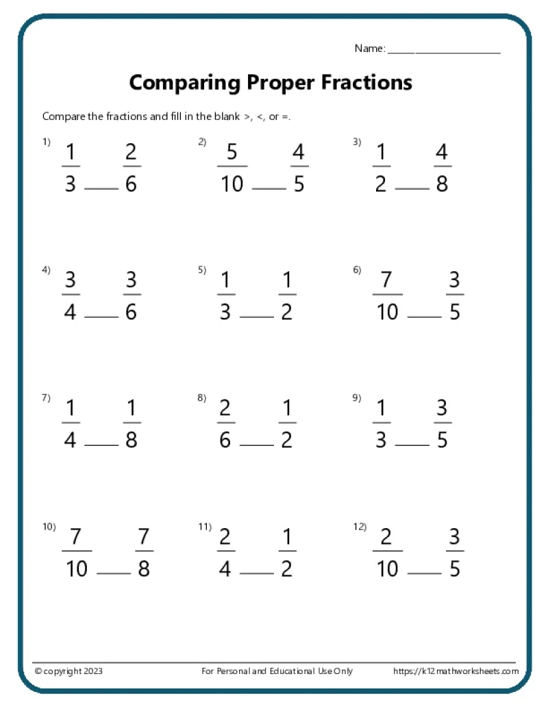 4th Grade Math Worksheets