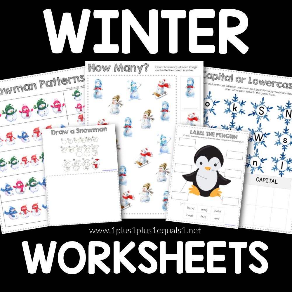 5 Free Winter Worksheets For Kids 1 1 1 1