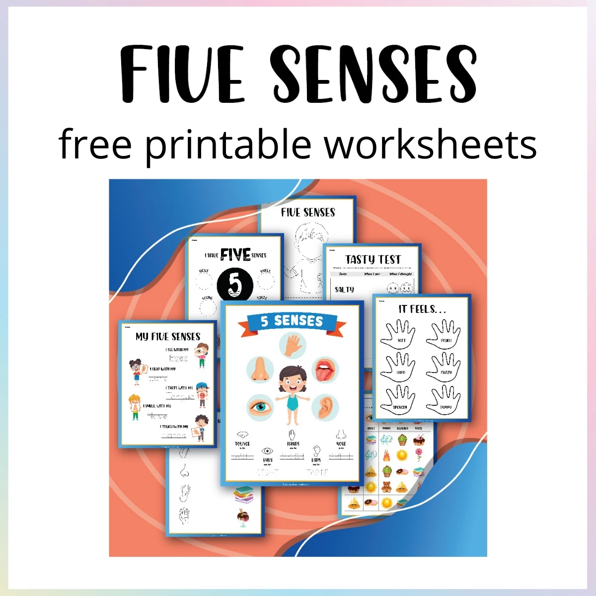5 Senses Worksheets For Preschool And Kindergarten Free Printable High Chair Chronicles
