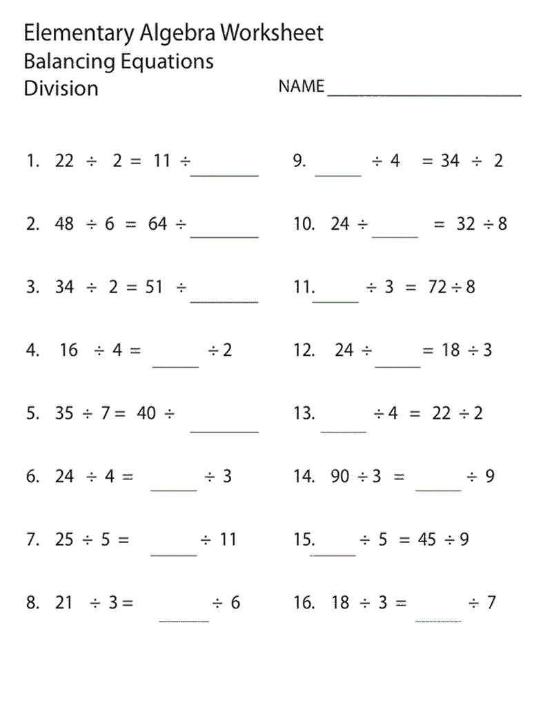9th Grade Math Worksheets