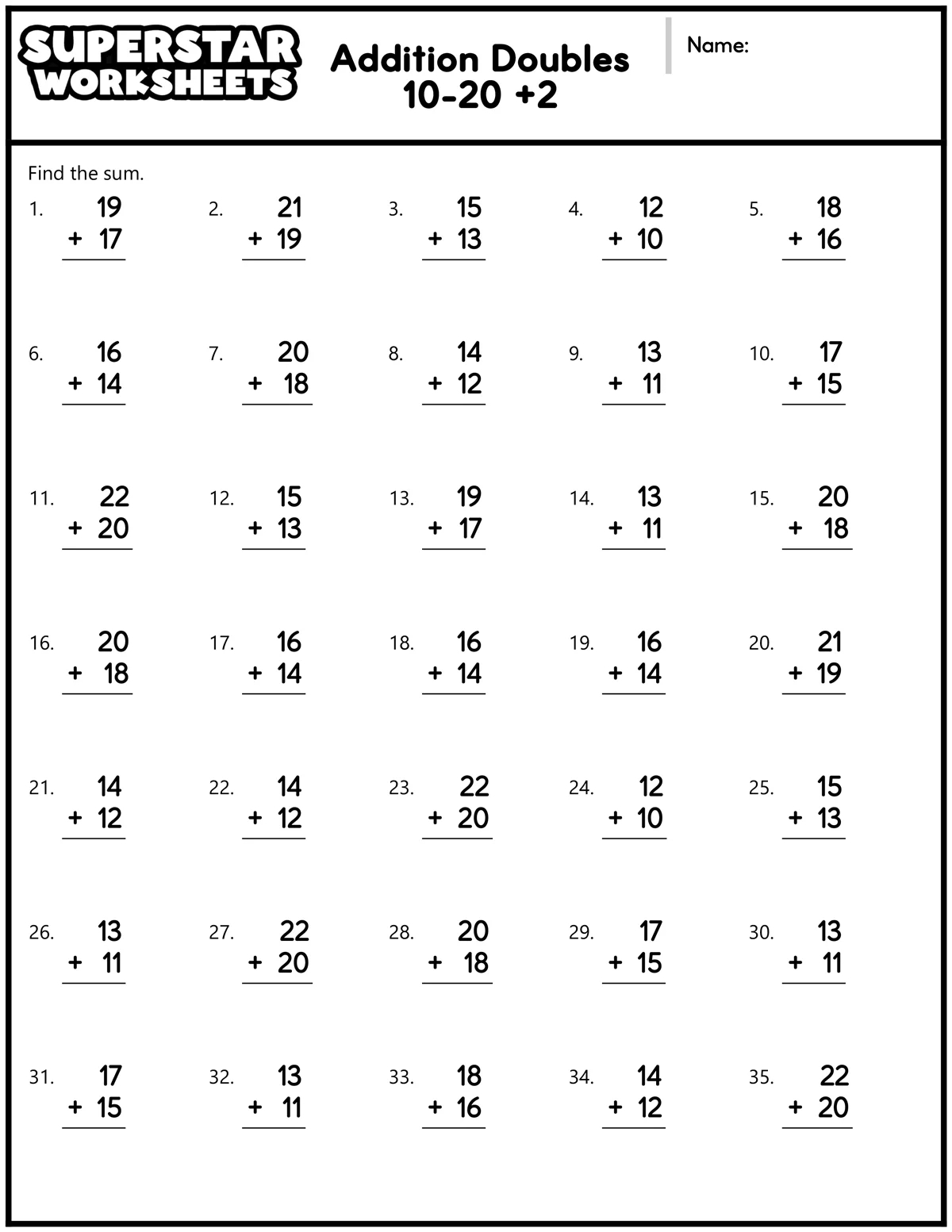 Free Printable Second Grade Math Worksheets