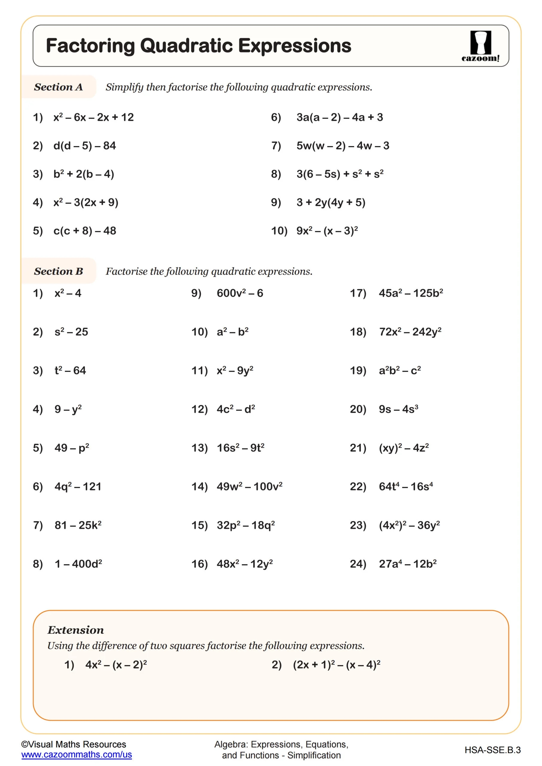 Algebra 1 Worksheets With Answers PDF Printable Algebra 1 Math Worksheets
