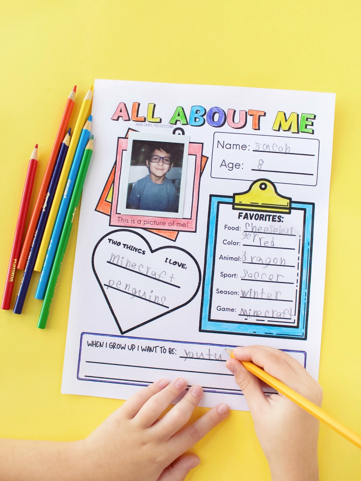 All About Me Made With HAPPY