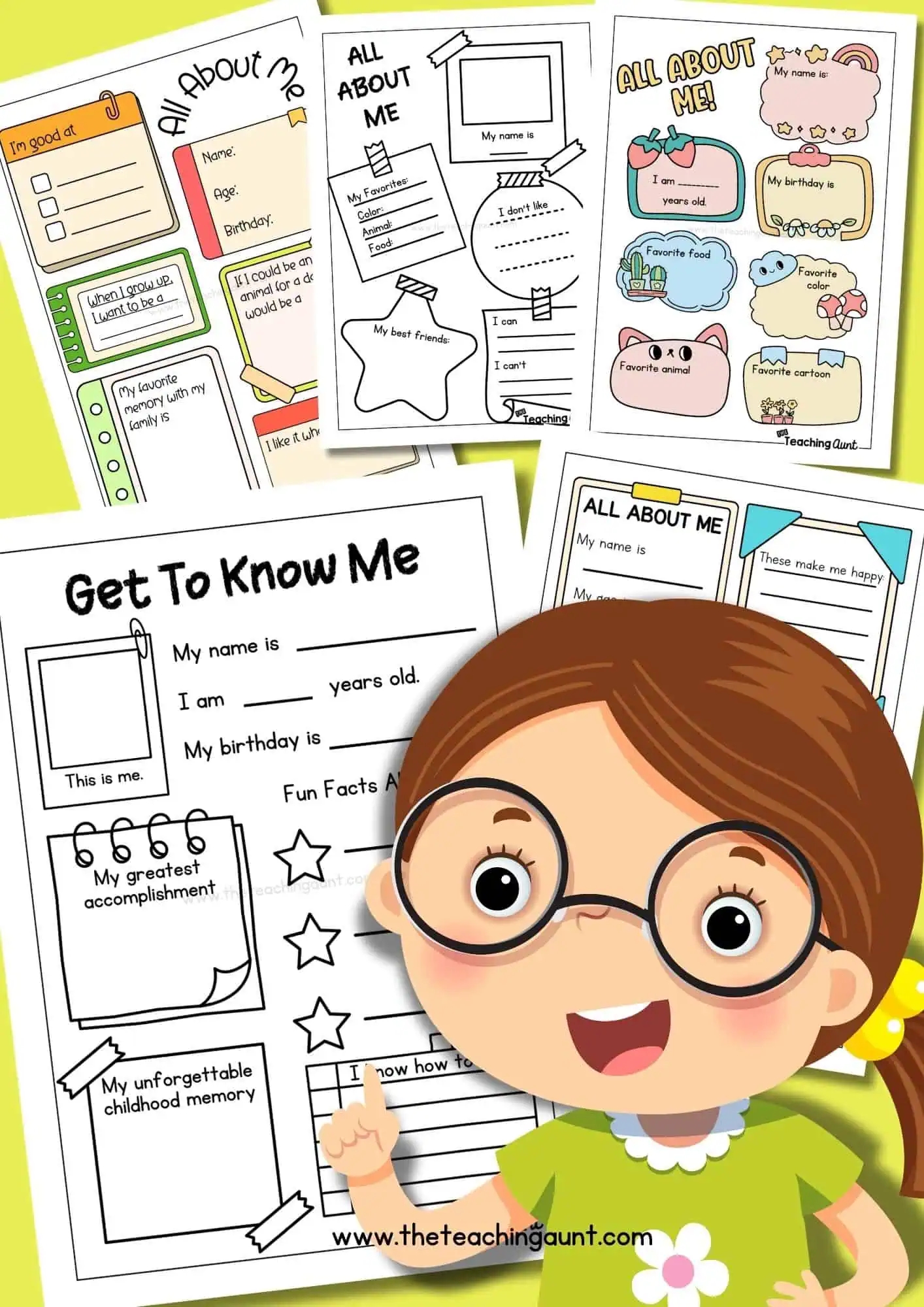 All About Me Worksheets Free Printable The Teaching Aunt All About Me Worksheets Free Printable The Teaching Aunt