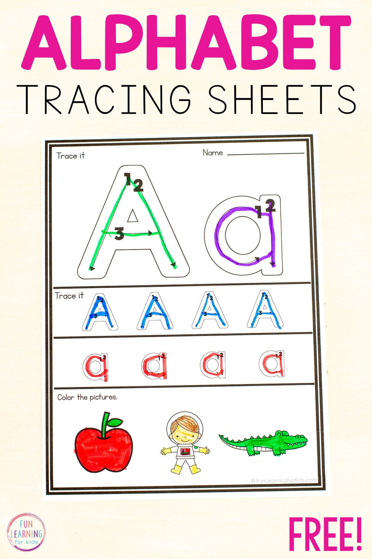 Trace Alphabets Worksheets Printable