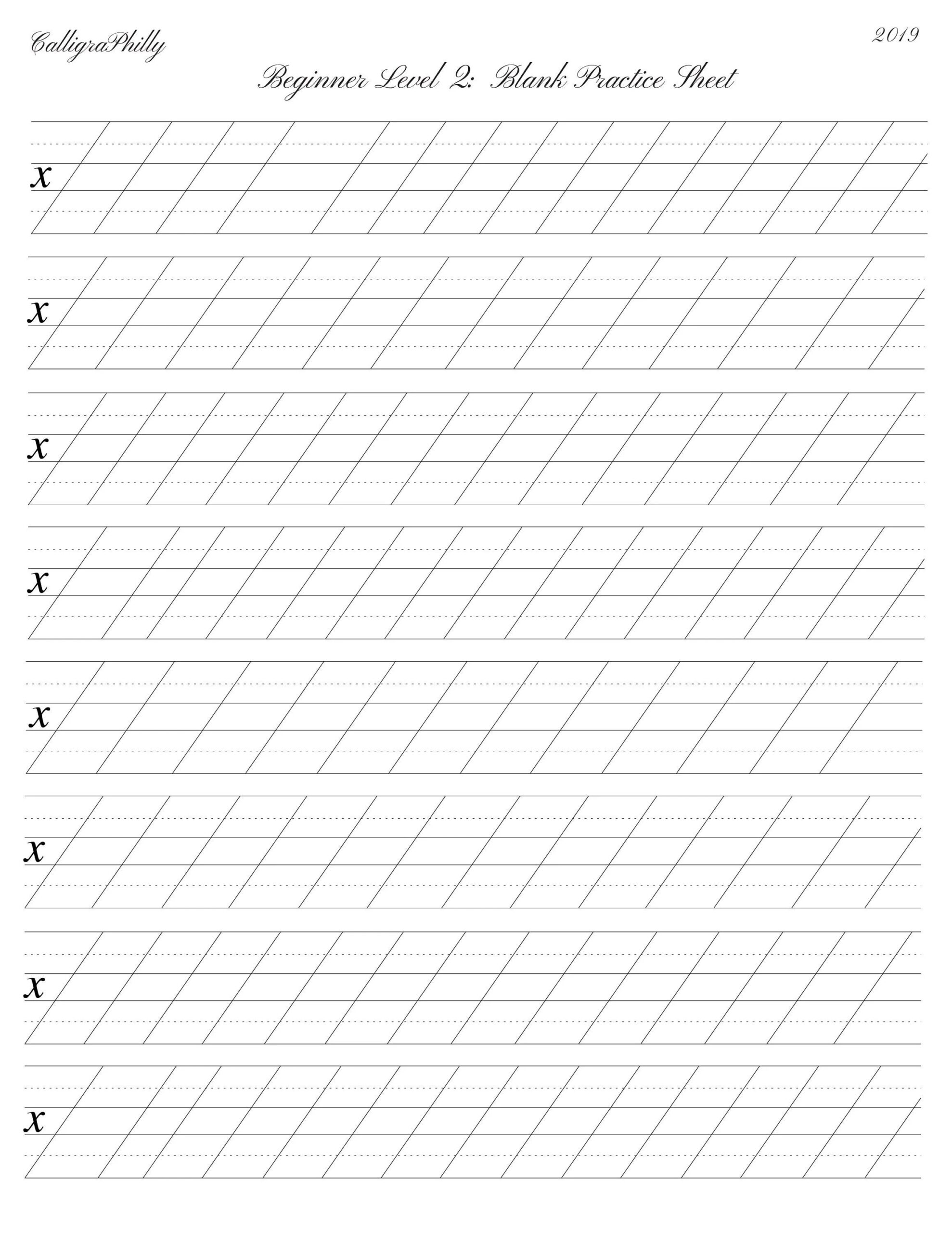 Calligraphy Printable Worksheets Free
