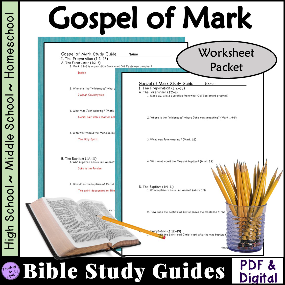 Book Of Isaiah Bible Study Guide Ch 1 39 Worksheet Packet Classful