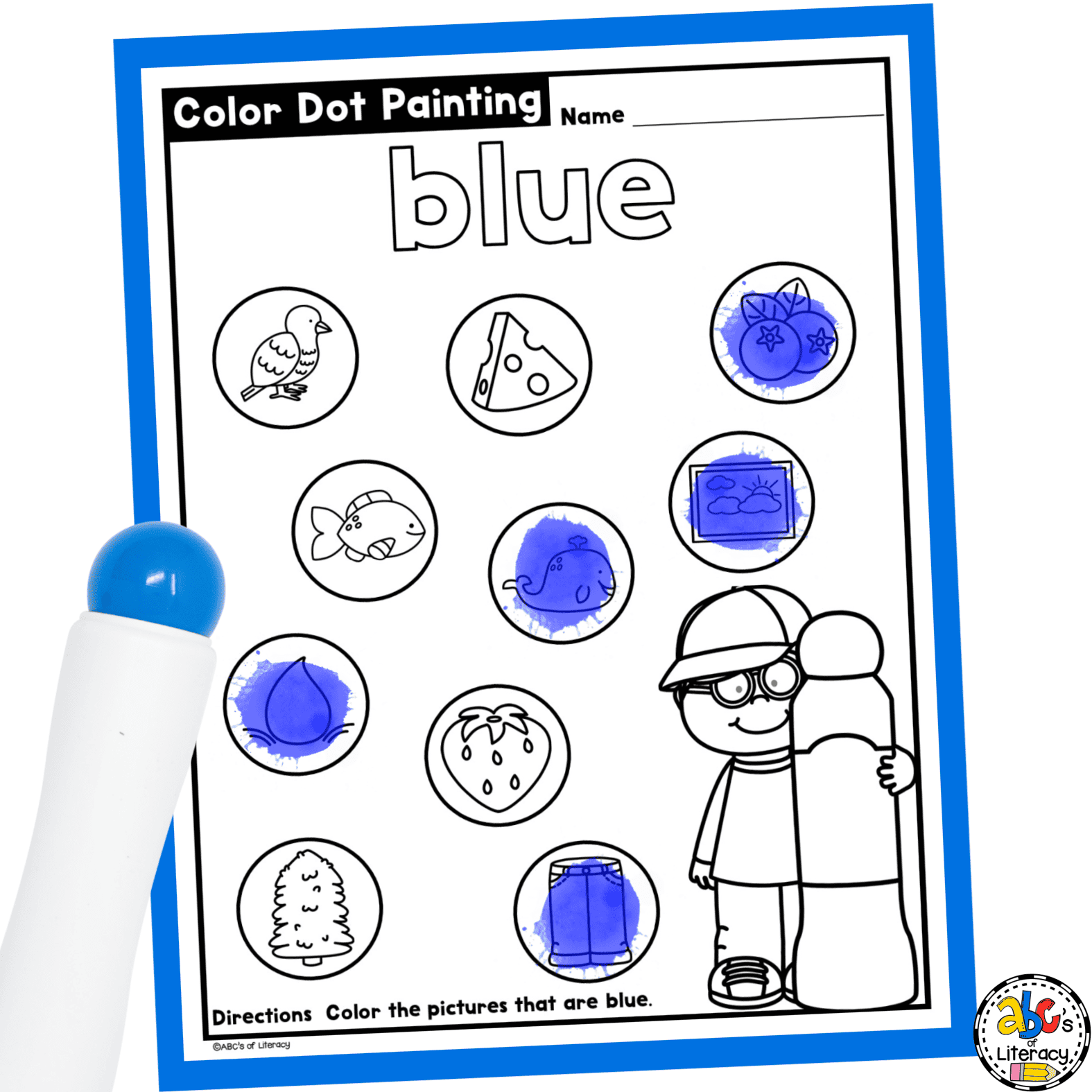 Color Dot Painting Worksheets