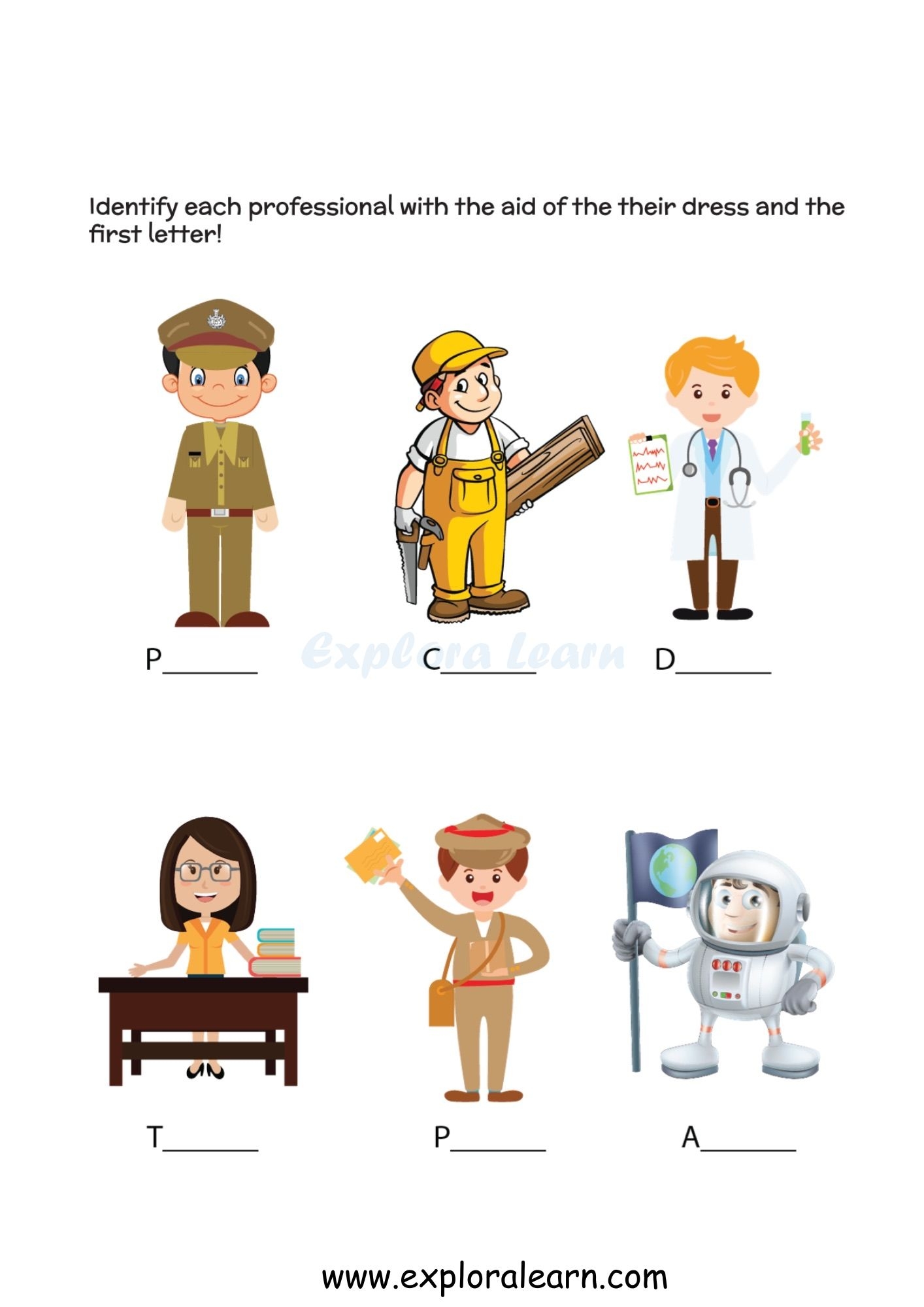 Community Helpers Printable Worksheets