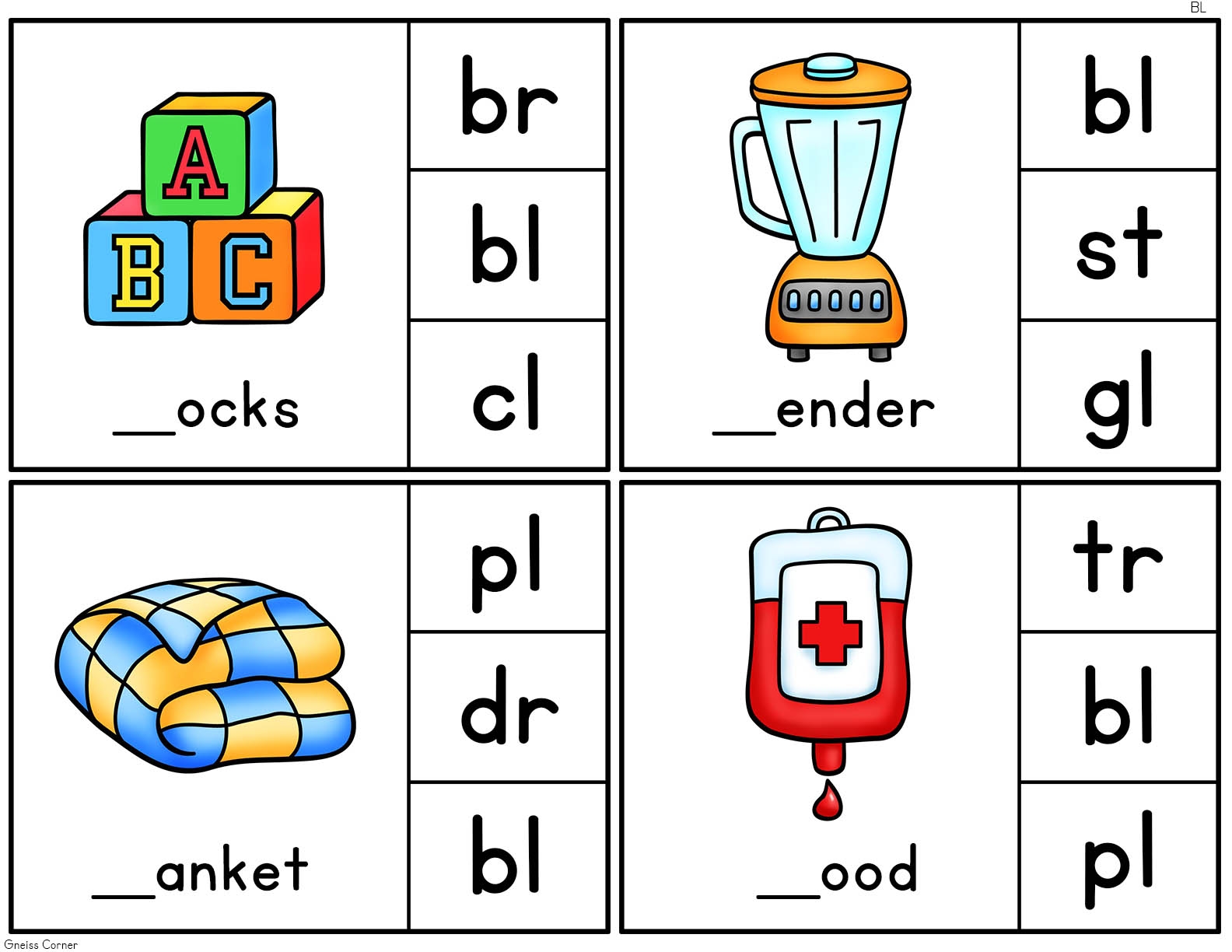 Free Printable Consonant Blends Worksheets