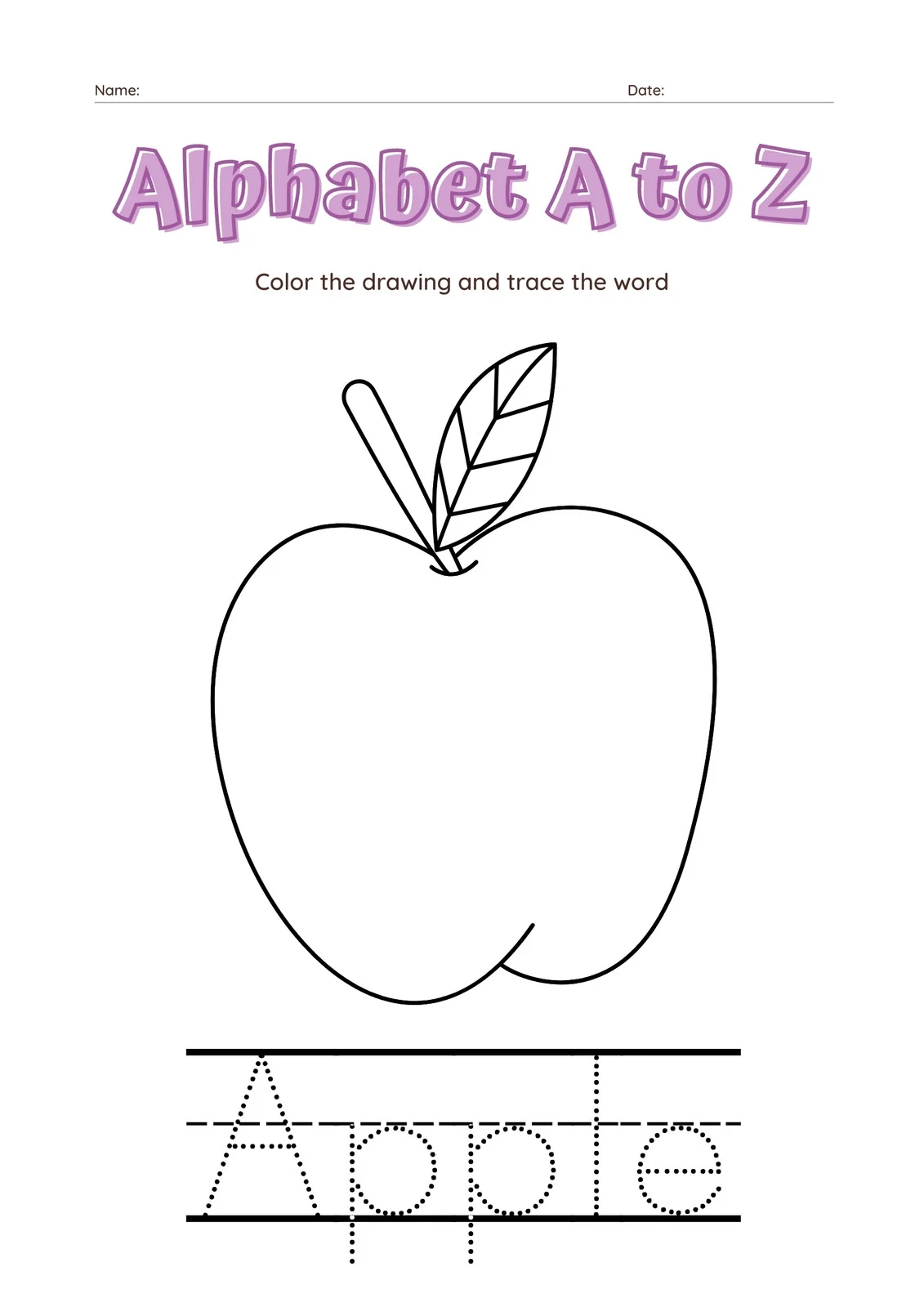 Alphabet Printable Worksheets