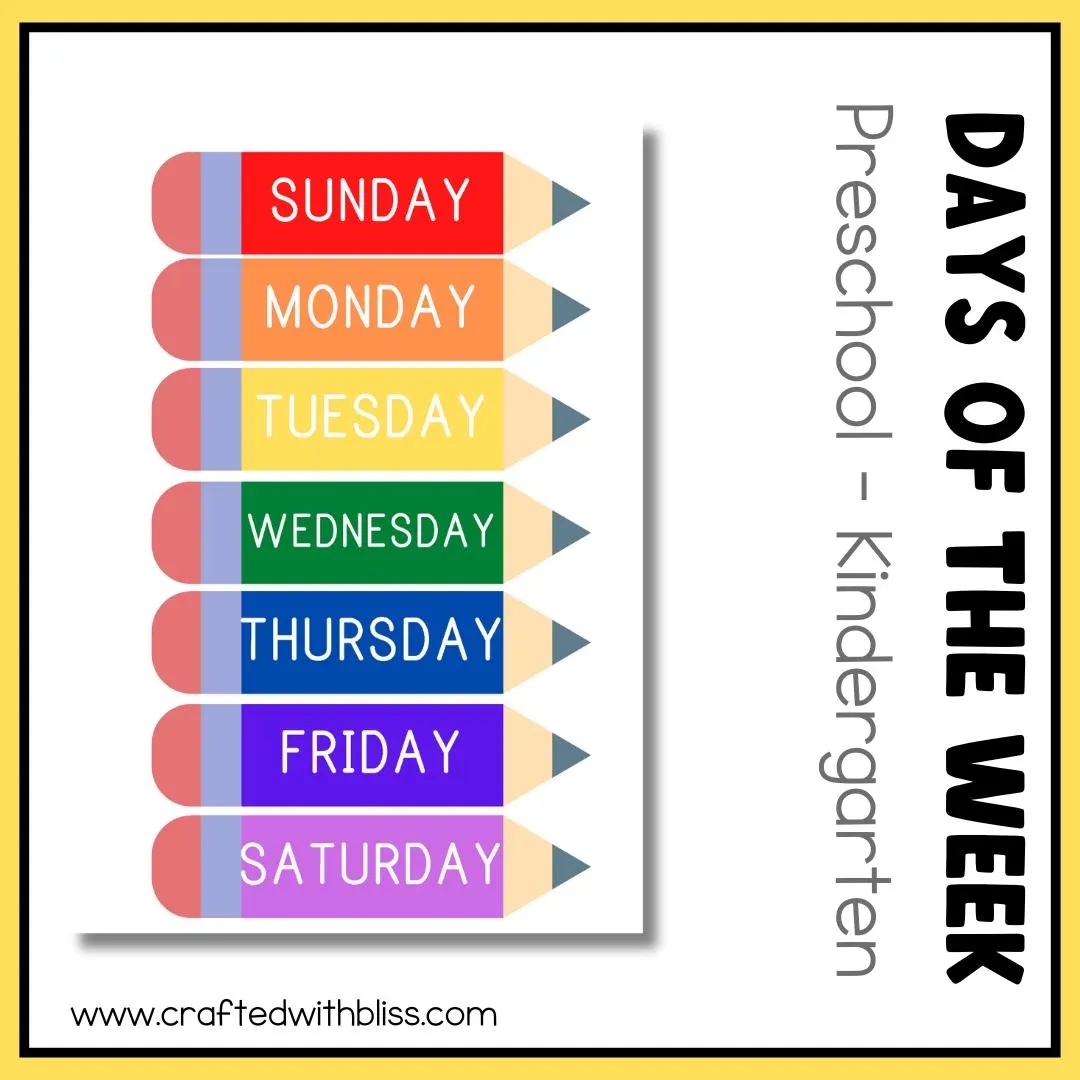 Free Printable Days Of The Week Worksheets