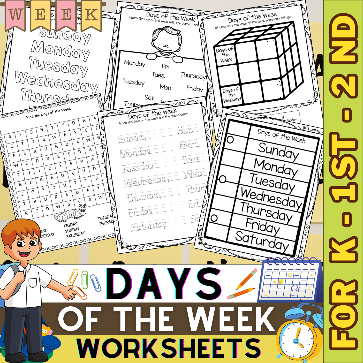 Days Of The Week Free Printable Worksheets