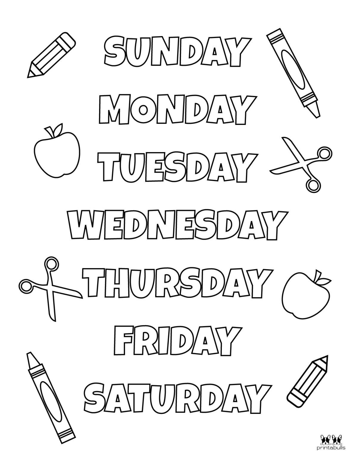 Days Of The Week Worksheets Printables 50 Free Pages Printabulls Days Of The Week Worksheets Printables 50 Free Pages Printabulls