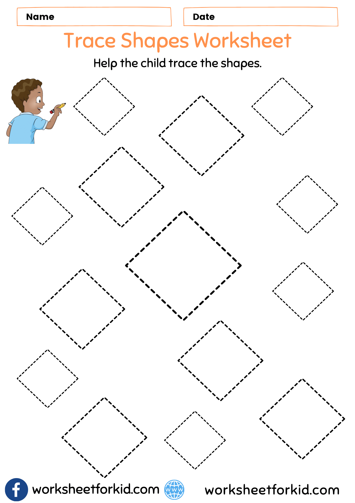 Diamond WorksheetForKid