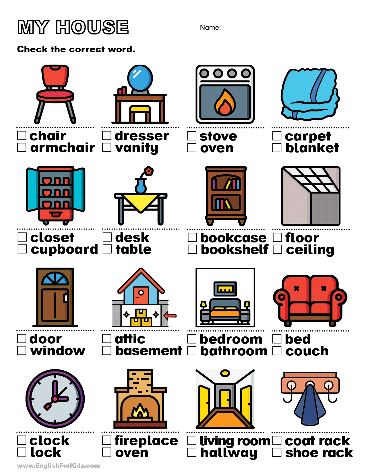 Home Worksheets Printables