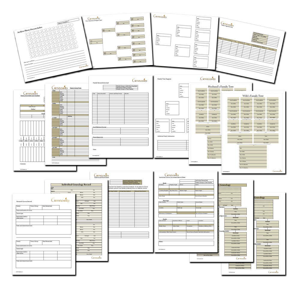 Explore Comprehensive Genealogy Worksheets For Your Family History Research