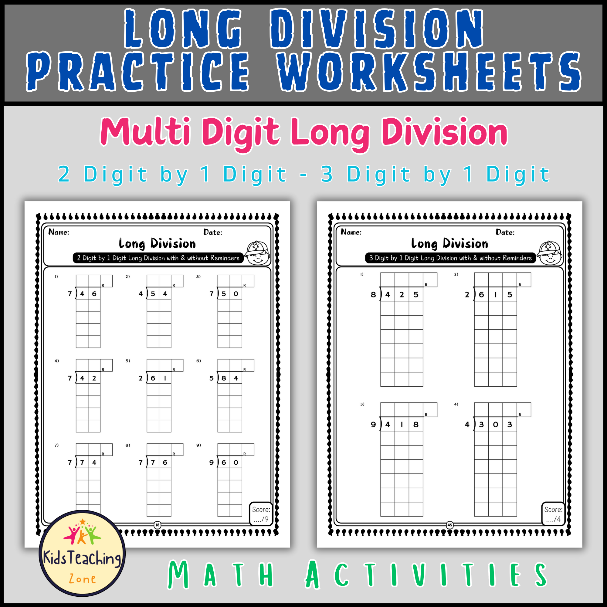 FALL Division Cheapest Practice Worksheet
