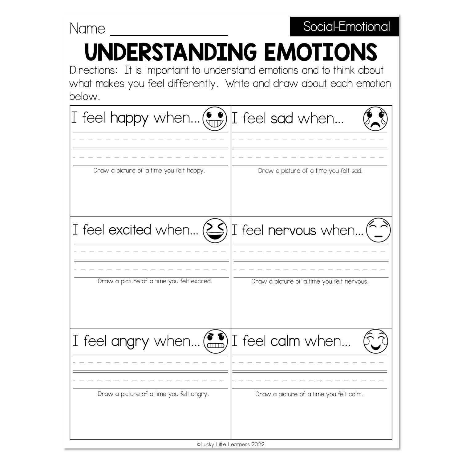 Fall Early Finishers 1st Grade SEL Understanding Emotions Fall Early Finishers 1st Grade SEL Understanding Emotions