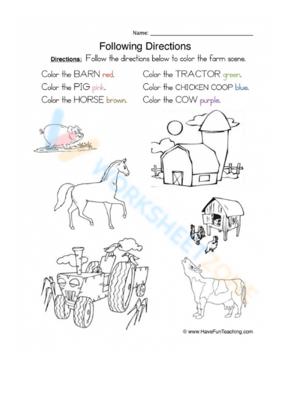 Free Printable Following Directions Worksheets For Third Grade Free Printable Following Directions Worksheets For Third Grade