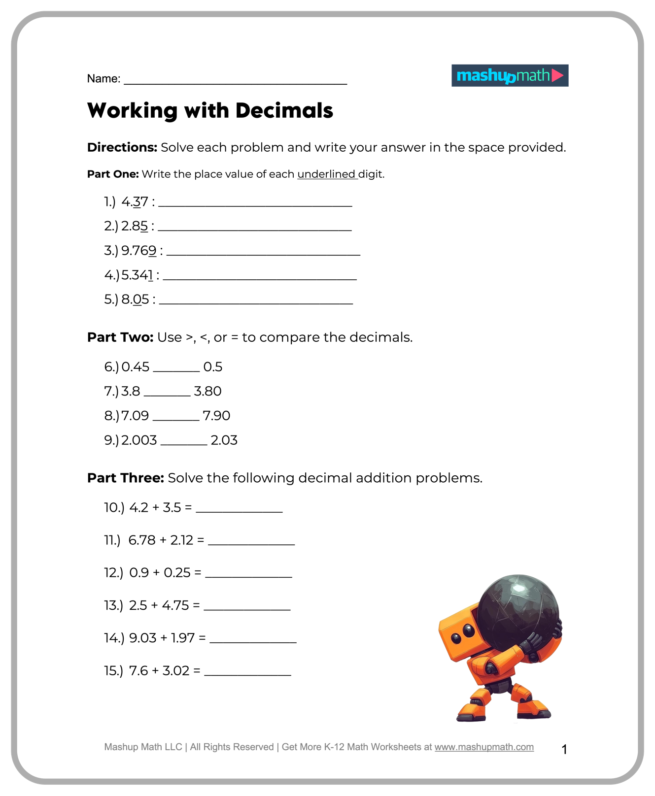 Free Printable Worksheets For 5th Graders