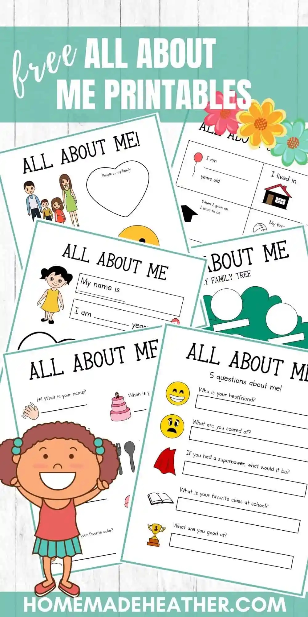 Free All About Me Activity Printables Homemade Heather