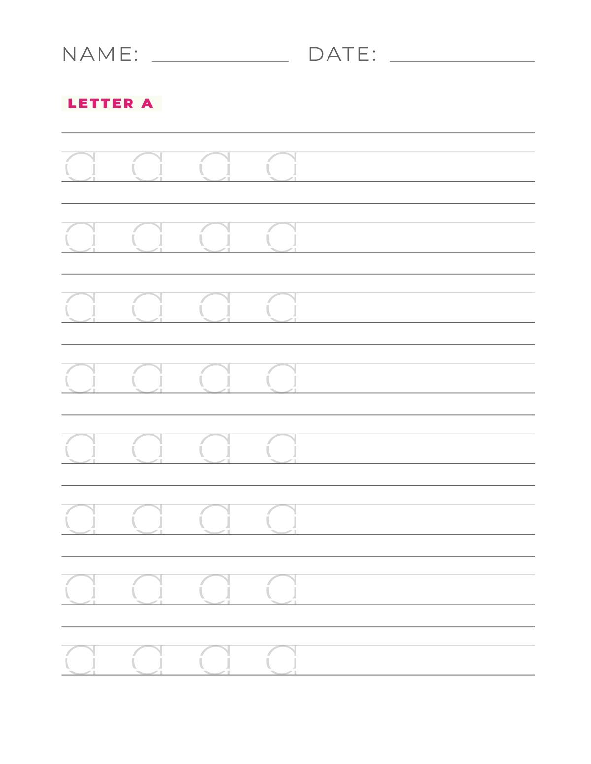 Free Alphabet Tracing Worksheets For Early Writers Kids Activities Blog