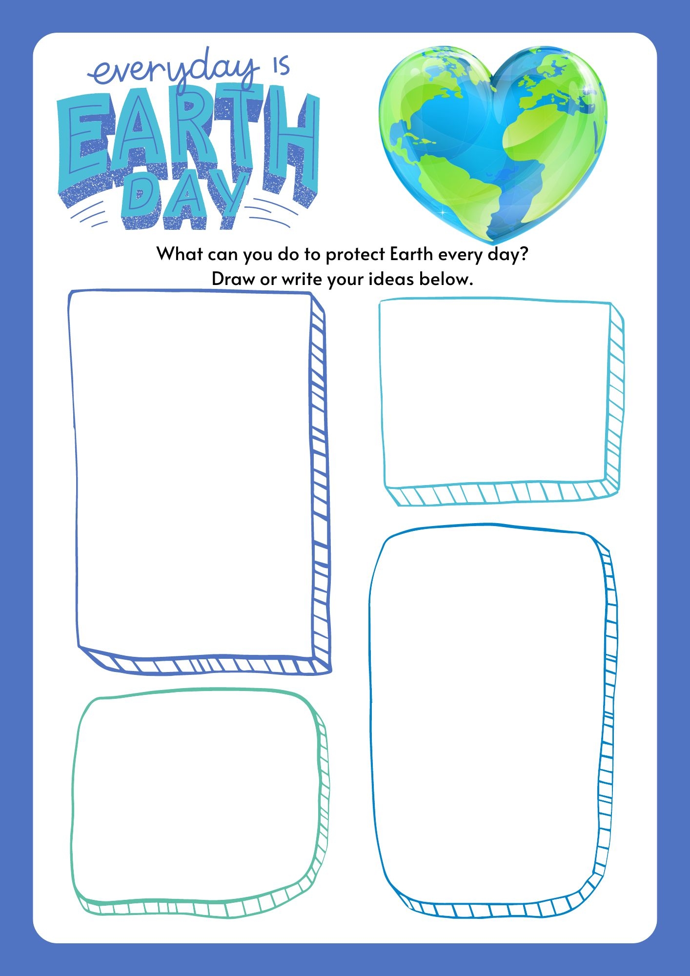 Earth Day Printable Worksheet