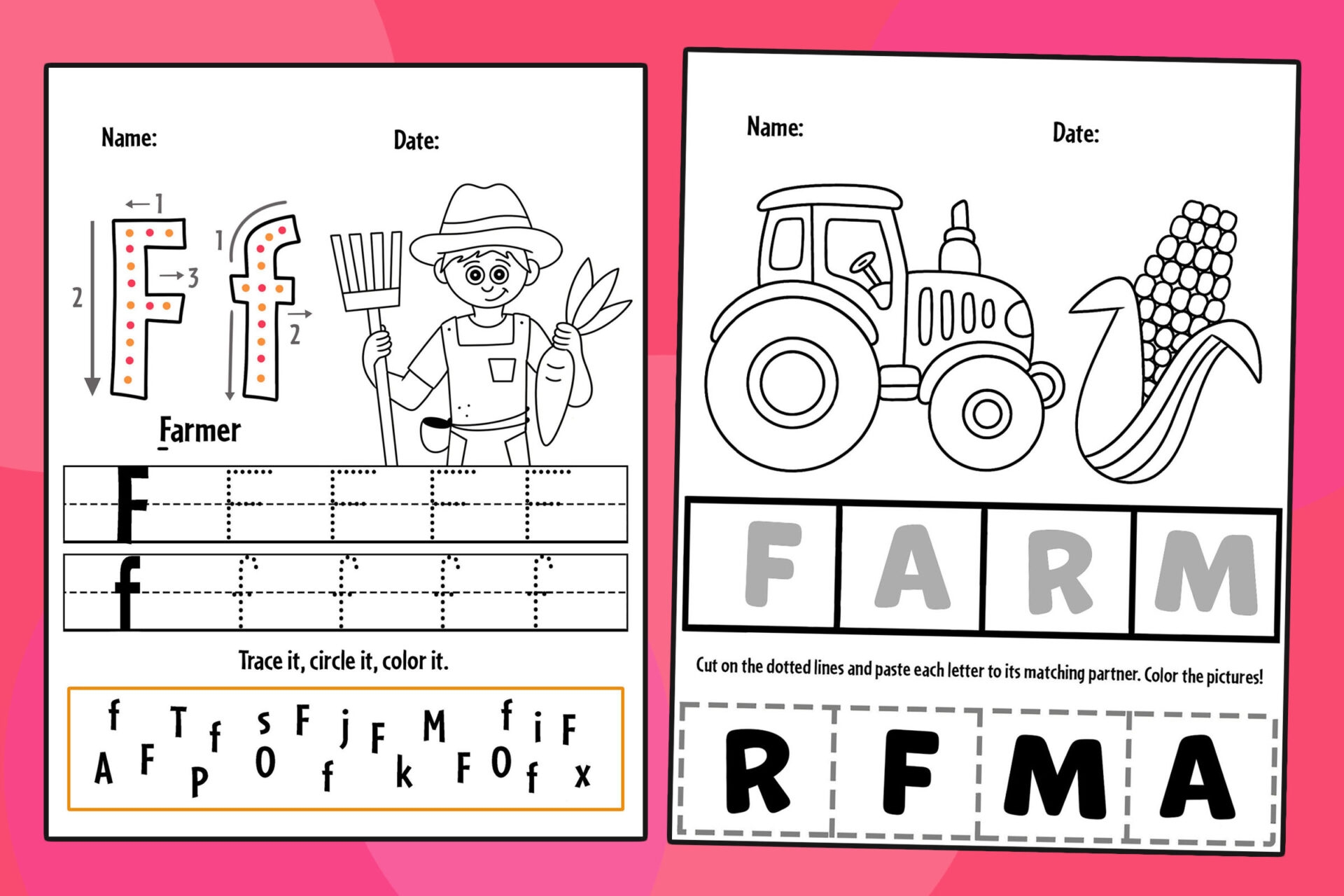 Free Printable Farm Worksheets For Preschoolers