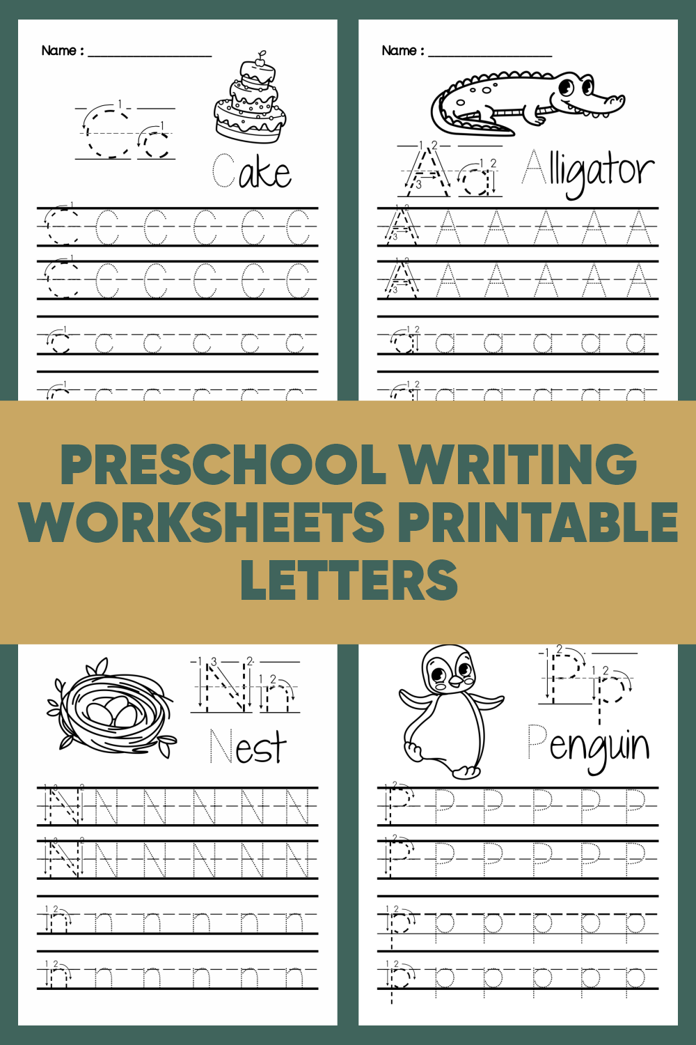 Free Handwriting Worksheets For Kindergarten Sample Pages Your Worksheets Library