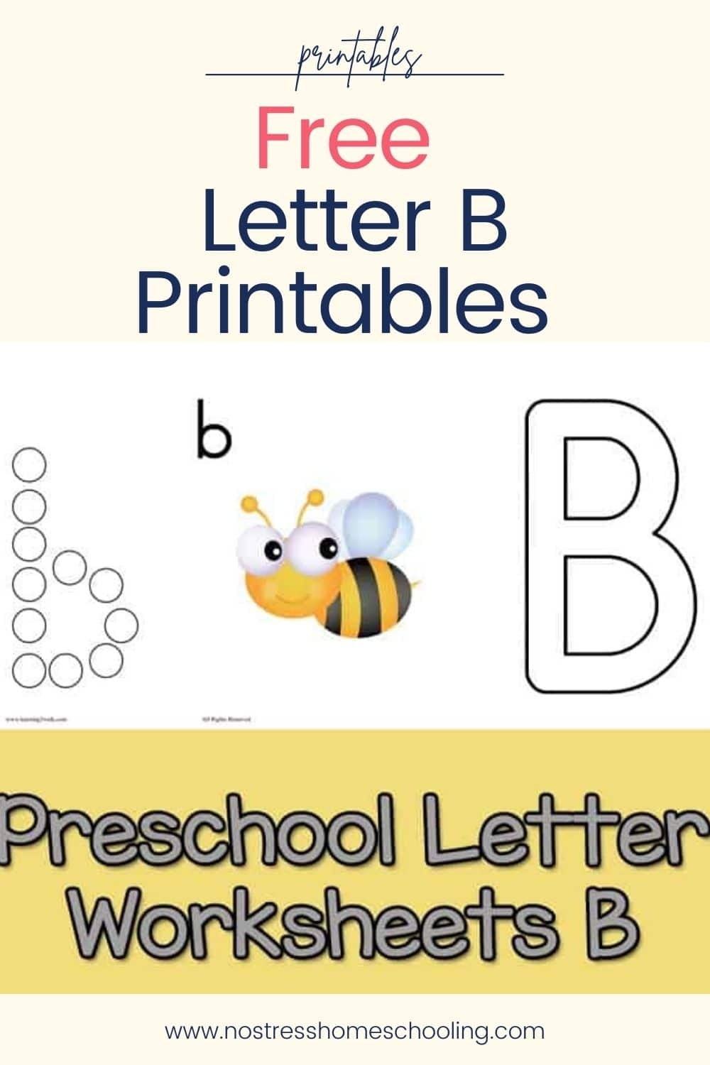 Free Preschool Letter B Printables
